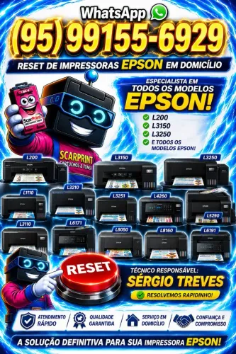 Reset das almofadas e Reset de impressoras em domicílio 