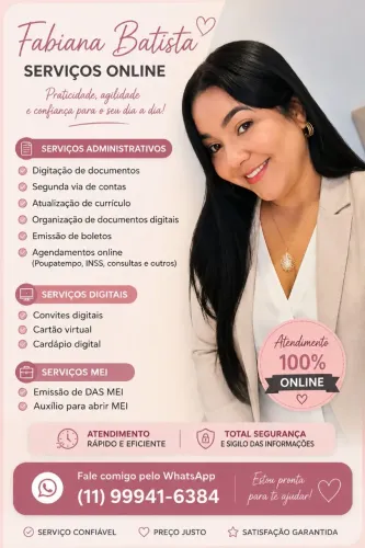 Serviço online - Atendimento rápido e preciso.