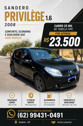 Renault Sandero Privilège Hi-flex 1.6 16V 5P 2008