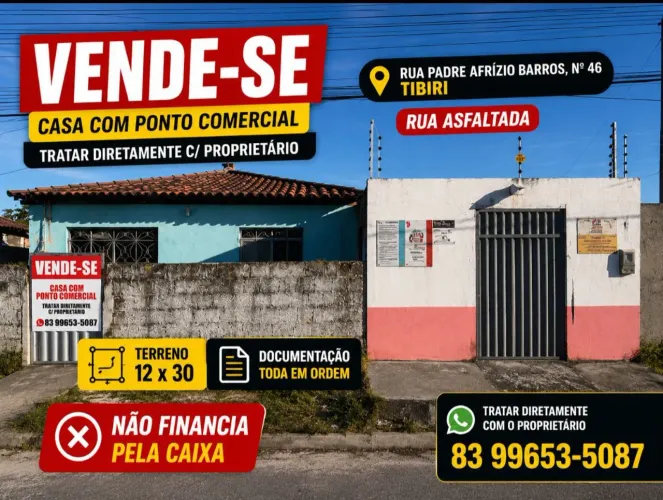 Casa com ponto comercial