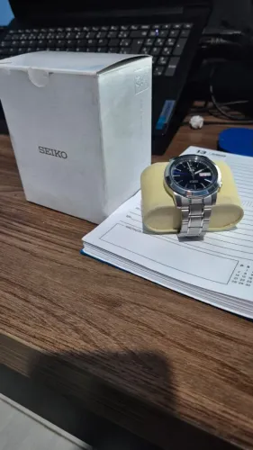 Relógio Seiko 5 Automático Snk357 Azul Tamanho 37mm