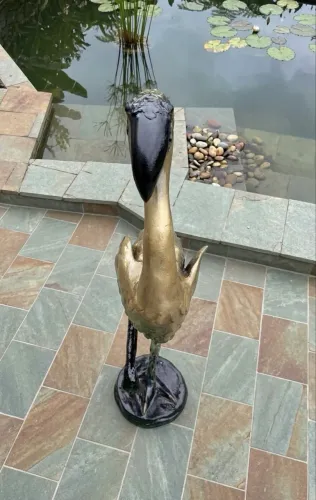 Escultura decoração Flamingo 