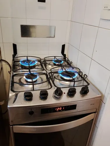 FOGÃO BRASTEMP ATIVE! 4 BOCAS INOX - TIMER DIGITAL - FUNCIONANDO PERFEITAMENTE