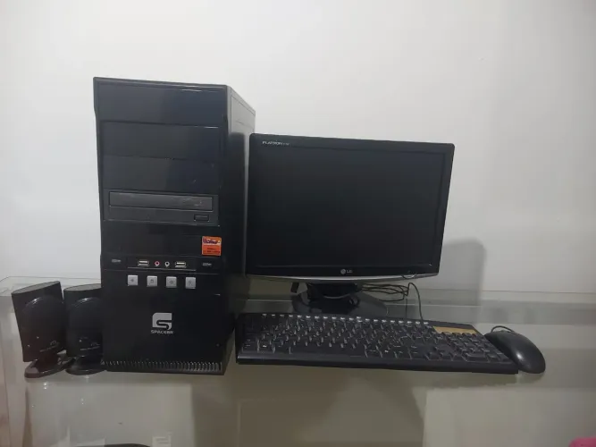 Kit PC completo + monitor + teclado + mouse (ler descrição)