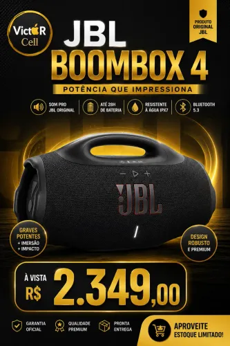 Boombox 4 Lacrada | Nota Fiscal | Garantia
