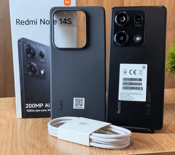 Celular Lindo e potente - Redmi Note 14S Global Lacrado 256/8 Black
