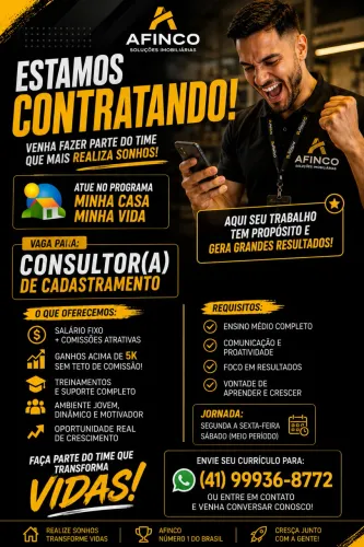 OPORTUNIDADE DE EMPREGO E CRESCIMENTO 