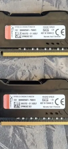 Par de Memoria ram ddr4 hyperx fury 8gb