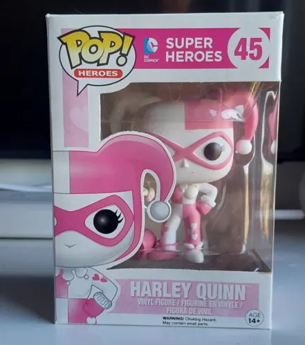 Funko Pop Dc Super Heroes Pink Harley Quinn Exclusive Figure - #45
