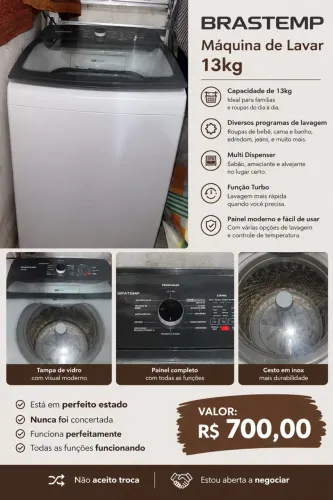 Máquina de lavar Brastemp
