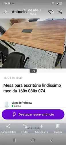 Mesa ESCRITÓRIO EM REFORMA lindíssimo