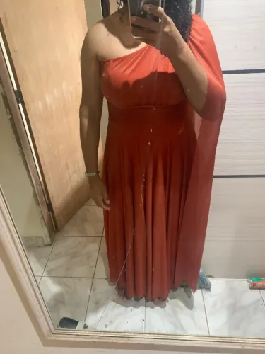 Vestido madrinha terracota