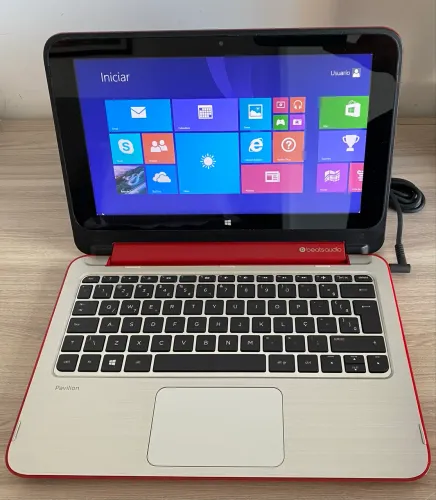 Notebook HP Pavilion x360 vermelho + Multifuncional HP DeskJet 2676