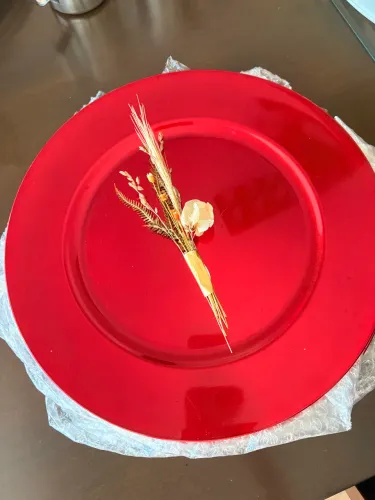 Sousplat vermelho