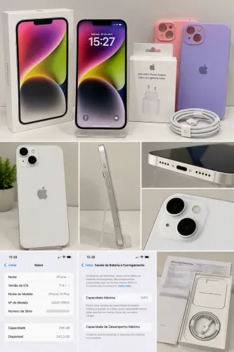 ? iPhone 14 Plus Branco 256GB - Impecável! ?