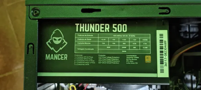 Fonte computador Thunder 500 Retirar em mãos não envio