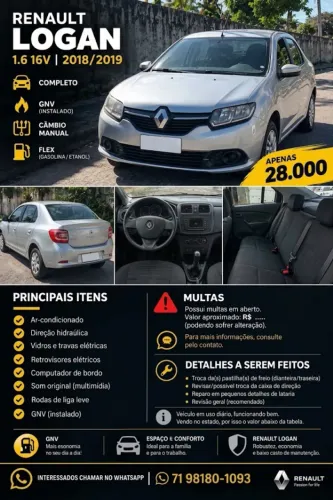 Renault Logan Expression Flex 1.6 16V 4P 2019