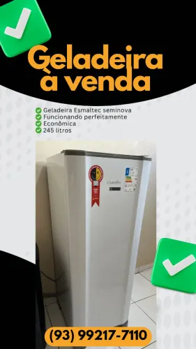 Venda de geladeira seminova