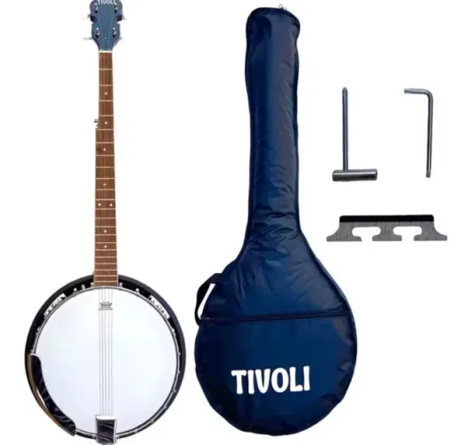 banjo americano 5c acustic orquestra tivoli italy madeira maple capa extra luxo qualidade 