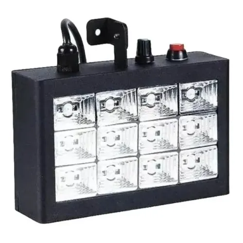 Estrobo Refletor Holofote BRANCO 12 LEDs LK-186