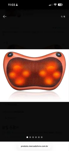 Massageador Travesseiro Elétrico Corporal Infravermelho