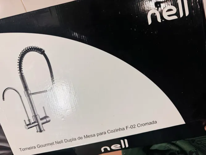 Torneira Gourmet Nell Dupla de Mesa para Cozinha F-02 Cromada