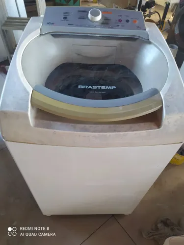 máquina Brastemp 9 KG cesto de inox funcionando tudo