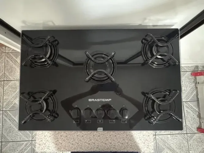 Cooktop Brastemp Ative 5 bocas vidro preto
