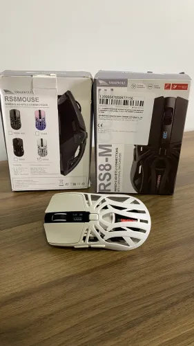 Mouse Smailwof RS8 Branco com Display (Novo)
