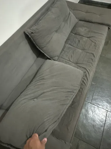 Sofá cinza semi novo