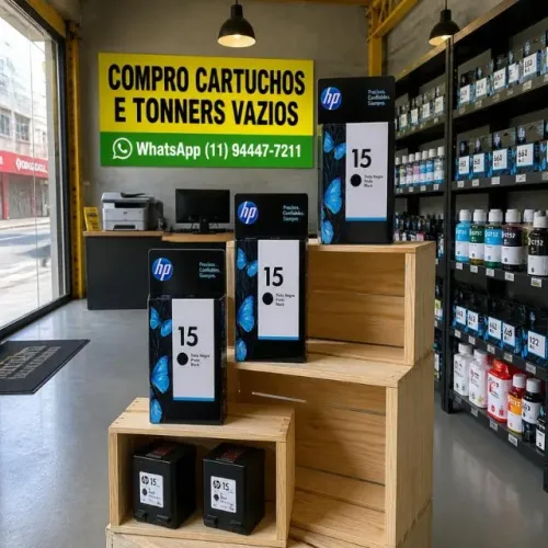Cartucho de tinta para impressora HP, modelo 6615 (15), Preto