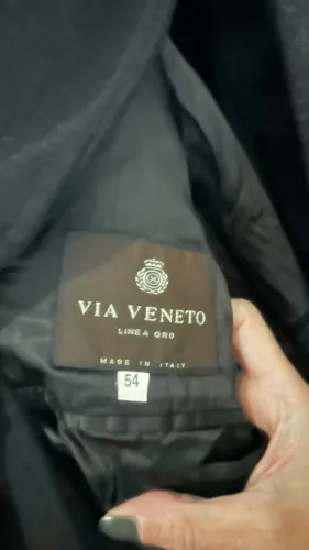 Casaco sobretudo italiano vintage, 77% lã e 8% cashmere, tamanho 54