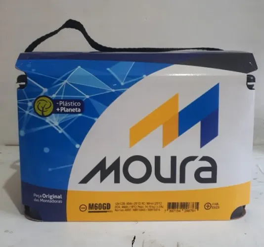 Bateria 60ah Moura-Entrega/Instalação Grátis-Garantia 18 meses