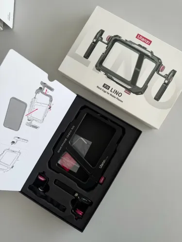 Case Gaiola Ulanzi + Mini Led Ulanzi + Bastão Led Ulanzi