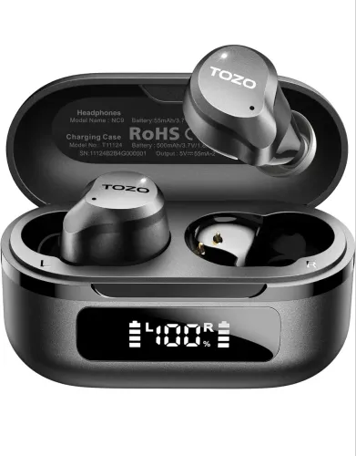 TOZO NC9 Hybrid Active Noise Cancelling Wireless Earbuds