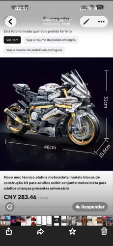 Blocos de montar MOTO mais de 1000 peças