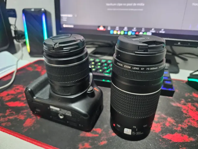 Camera canon t6 + 70x300 e 18x55