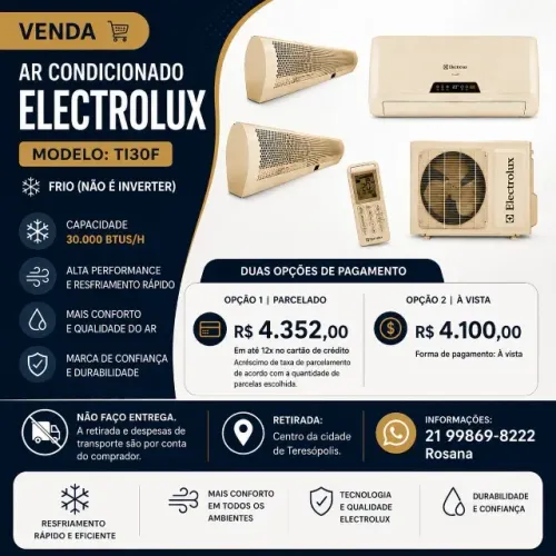Ar condicionado Electrolux 30000btu/h