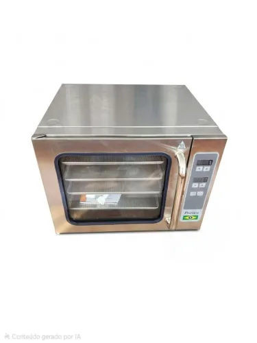 Forno de Convecção Prática Miniconv com Vapor 220V Monofásico Semi Novo + 4 Formas