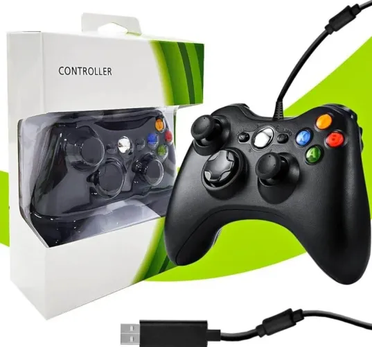 Controle para Xbox 360 e Pc ( com fio ) - novo