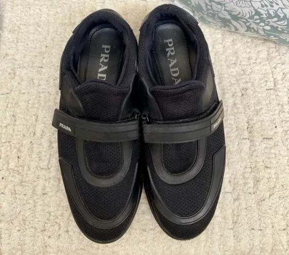 Prada Cloudbust Black Knit Tênis 