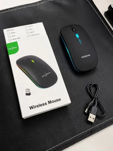 Mouse Bluetooth + 2.4g Wireless Recarregável Rgb 800/1600dpi