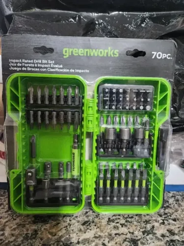Greenworks Conjunto De Chaves Bits De Impacto 70 Peças