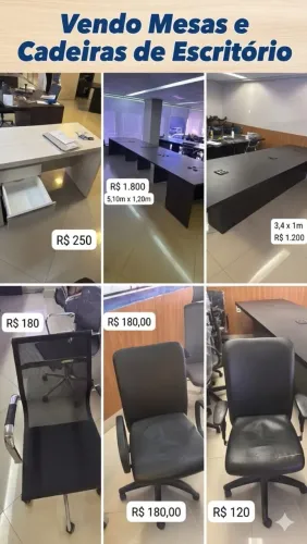 Vendo Mesa e Cadeiras de escritório