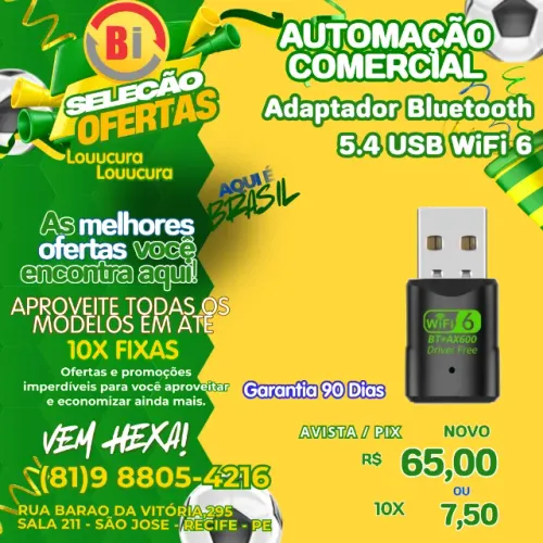 Adaptador Dual Band Wifi E Bluetooth Usb Windows 600mbps /5g