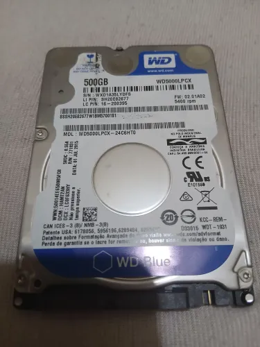 Vendo HD Wd de 500GB