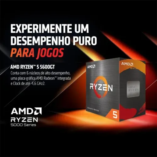 Processador AMD Ryzen 5 5600GT, 3.6 GHz, (4.6GHz Max Turbo), Cache 4MB, 6 Núcleos, 12 Thre