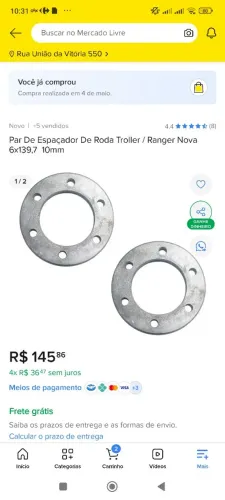 Espaçador de rodas 