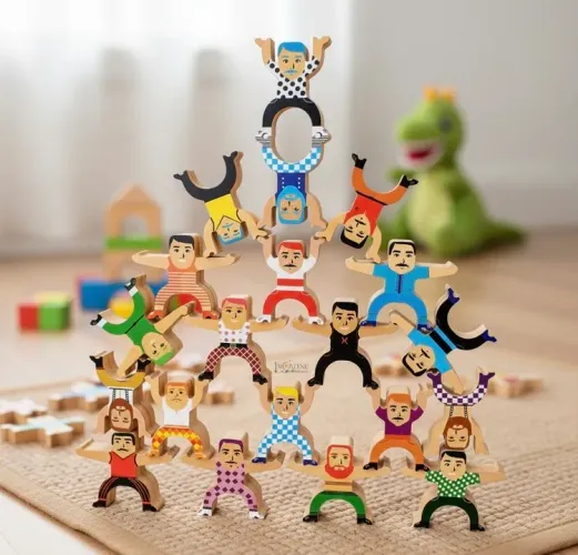Brinquedo Educativo Jogo Equilíbrio Bonecos Os Equilibristas Pintura Atóxica
