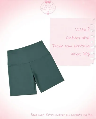 Short de academia verde P